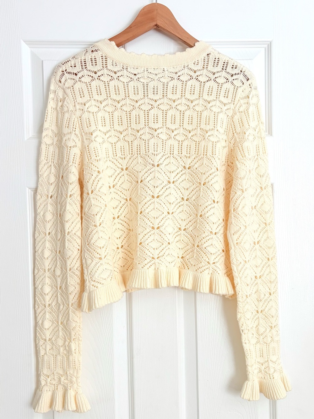 NWT House of Harlow Crochet Cardigan Size L - Picture 5 of 5